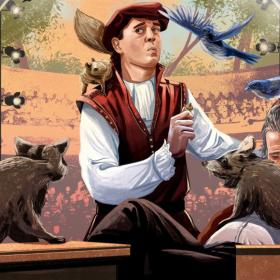 pilgrim with raccoon